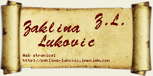 Žaklina Luković vizit kartica